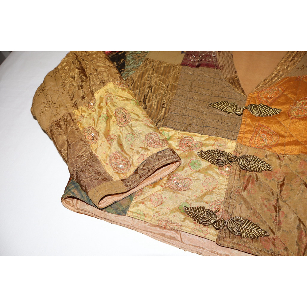 Celeste Women's Silk Blend Patchwork Jacket Size … - image 4